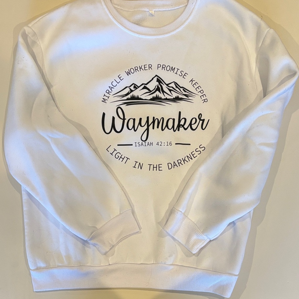 White Waymaker Graphic Sweatshirt